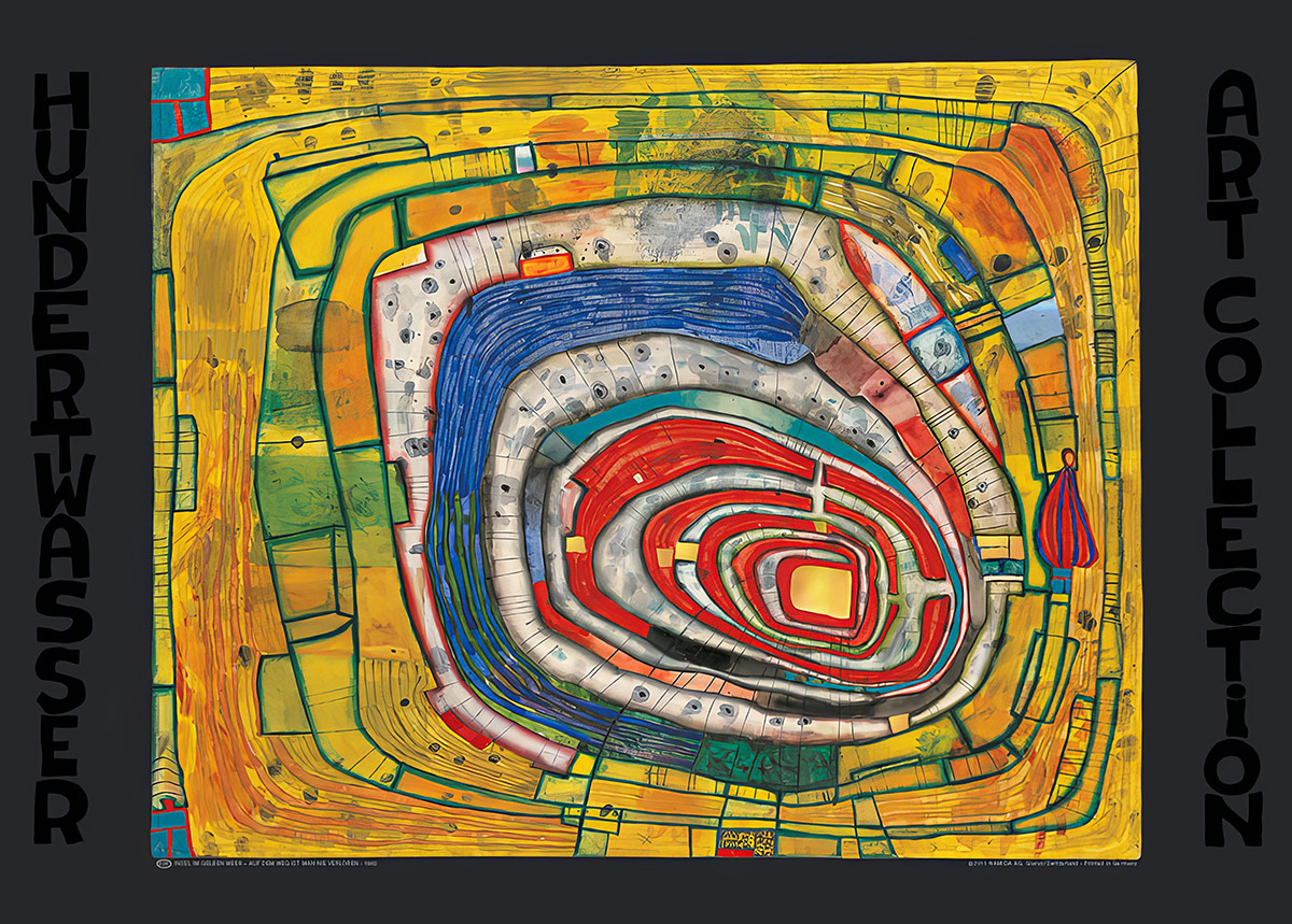 Eiland in de Gele Zee – Onderweg raak je nooit verdwaald door Friedensreich Hundertwasser