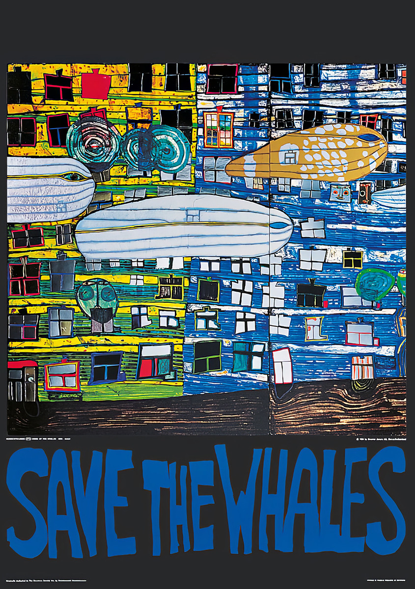 Red de walvissen door Friedensreich Hundertwasser