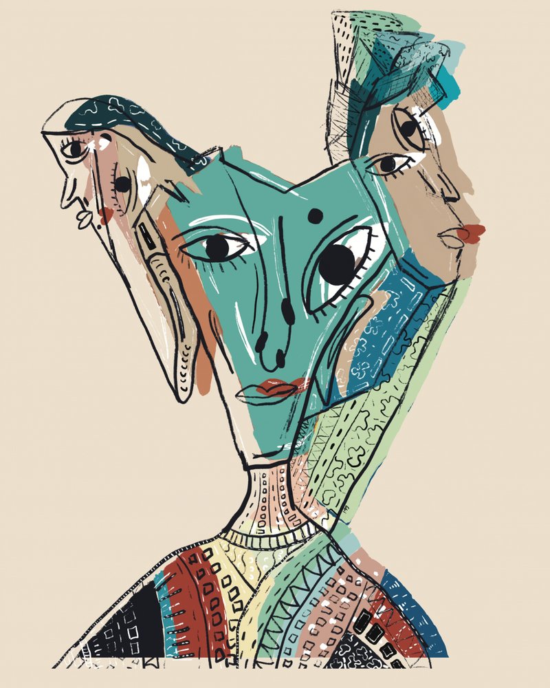 Portret met meerdere gezichten door GIovanna Gil Alves