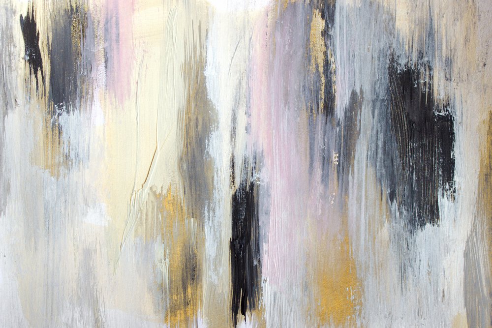 Blush Gold Verticaal Abstract door Gemma Bardot