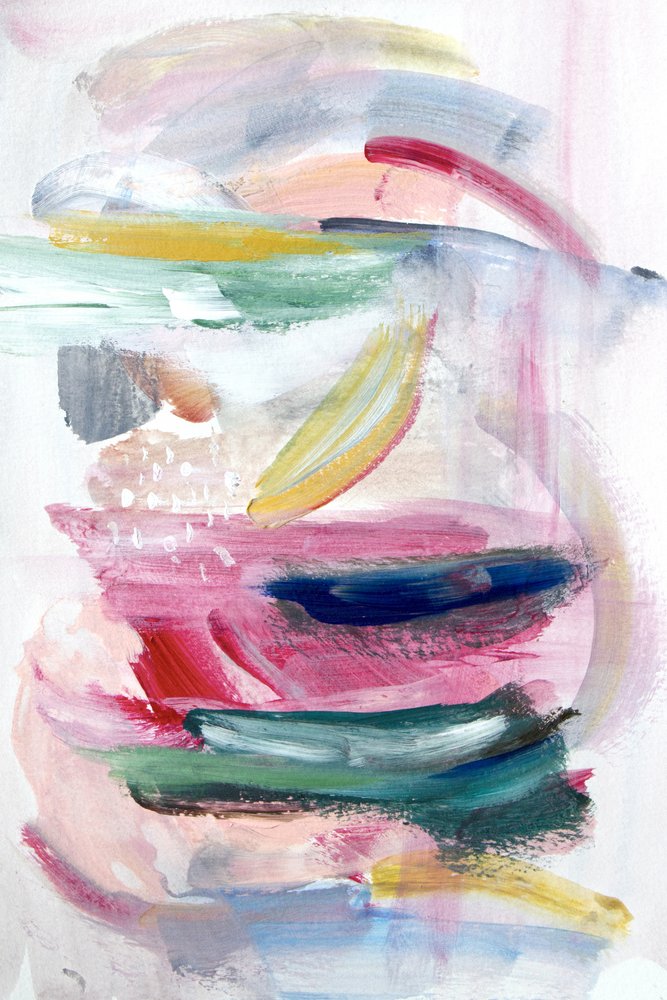 Levendige abstracte penseelstreken door Gemma Bardot
