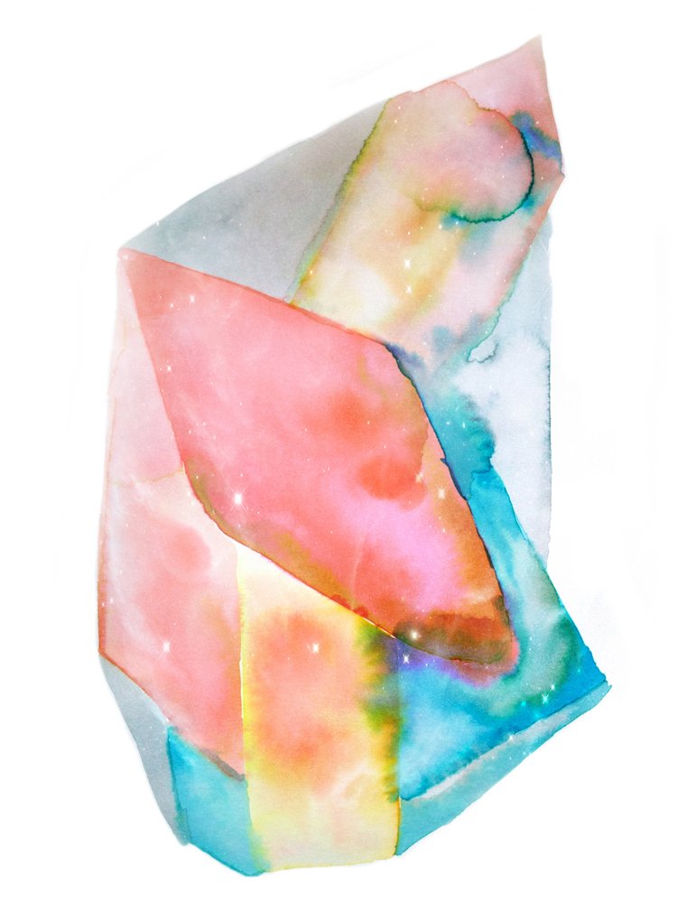 Levendige abstracte aquarel door Gemma Bardot