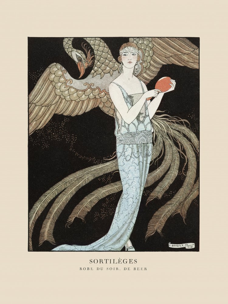 Sortilèges-avondjurk, De Beer (1922) Door George Barbier door George Barbier