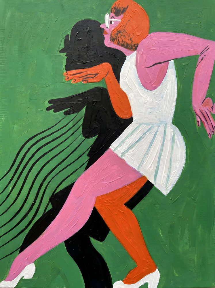 Silhouet van een dansende vrouw door HUGO