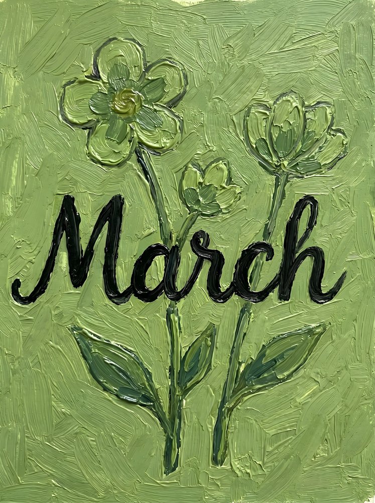 Groene maartbloemen door HUGO