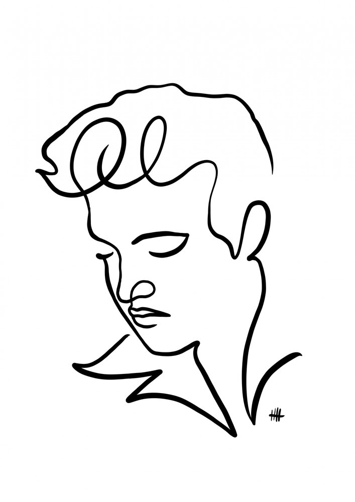 Profiel van de contemplatieve man door Hanna Lee Tidd