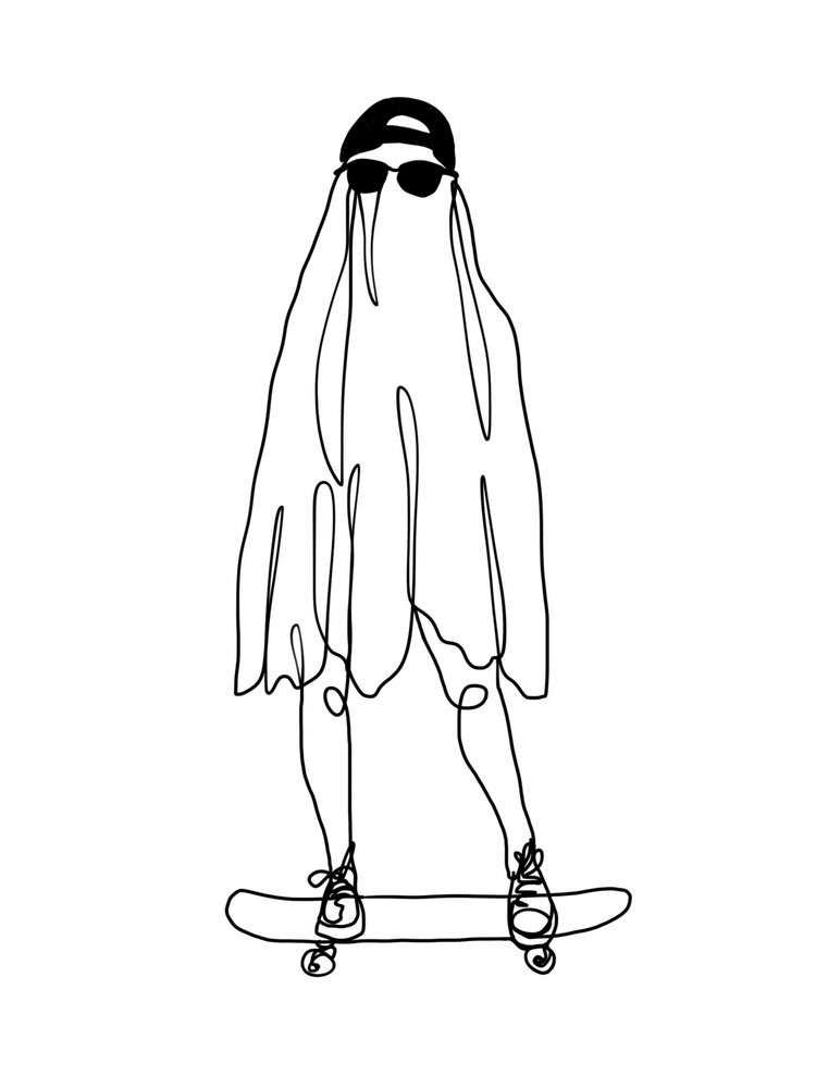 Coole skater-geest door Hanna Lee Tidd