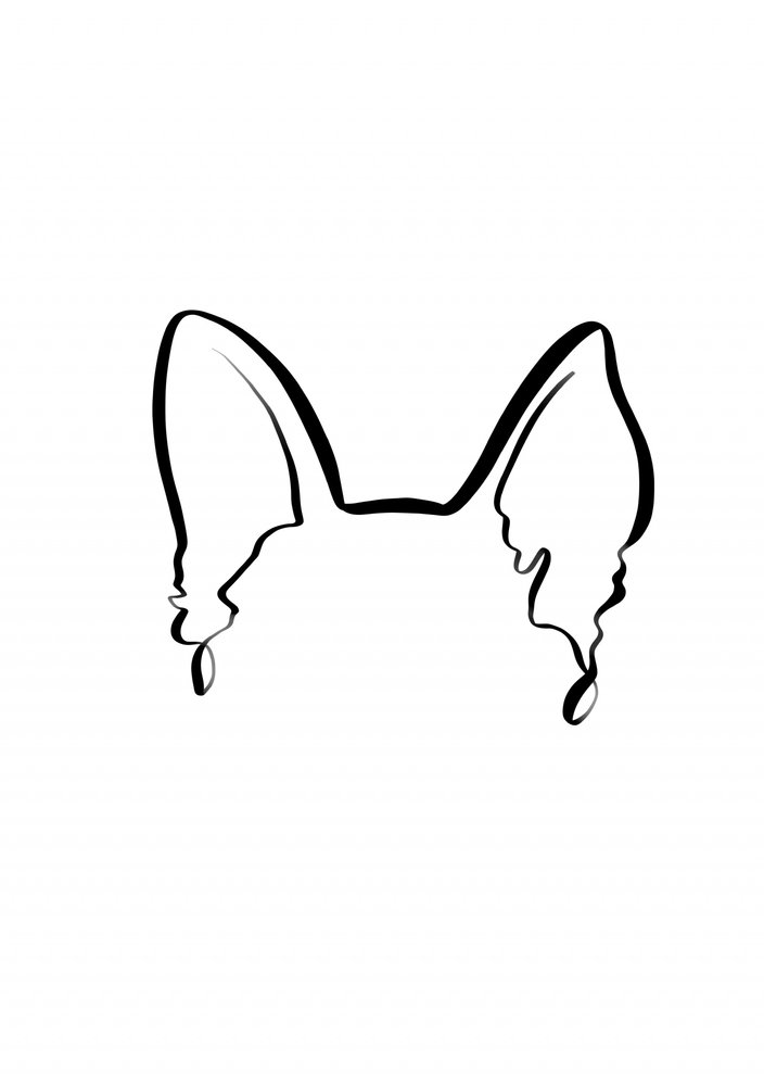 Minimalistische honden- en kattenoren door Hanna Lee Tidd