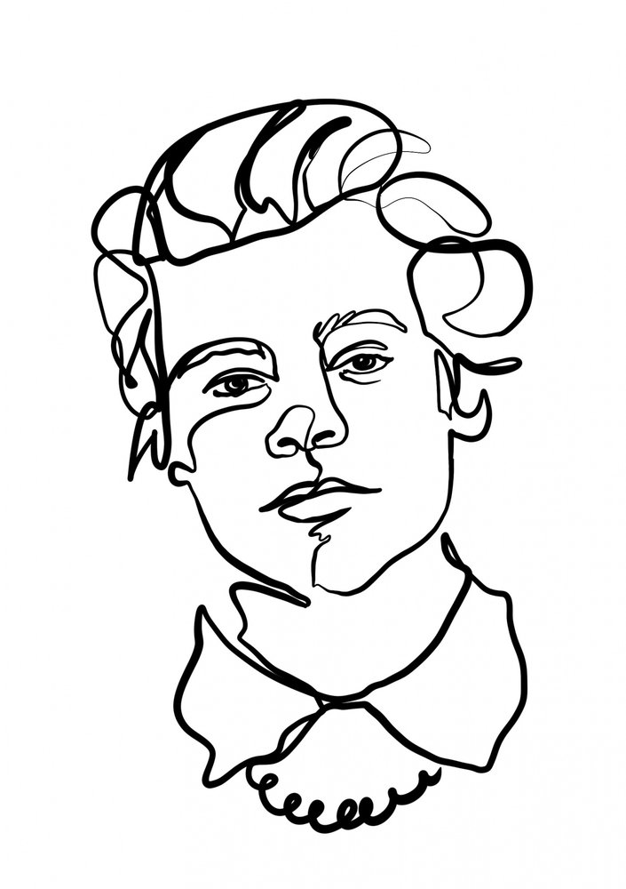 Portret met peinzende blik door Hanna Lee Tidd
