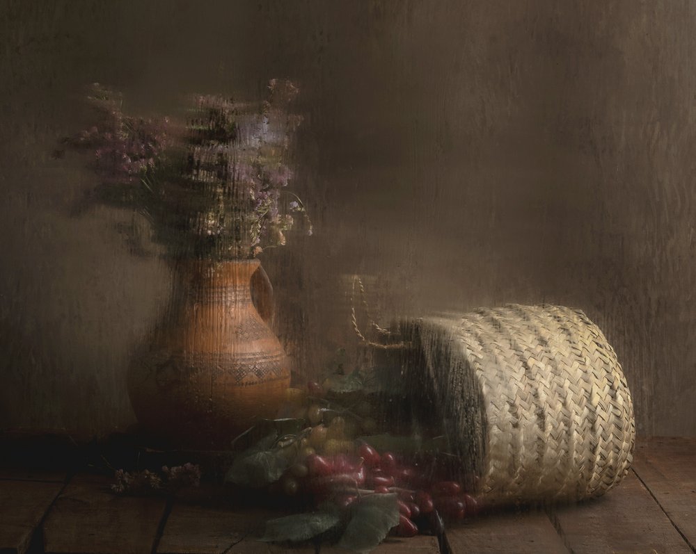 Rustieke druiven en bloemen door Homeira moazami