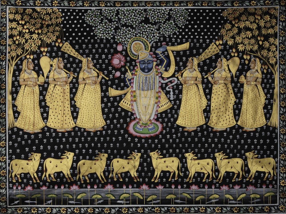 De god Krishna en de gopi’s door IMAGINEERS STUDIO
