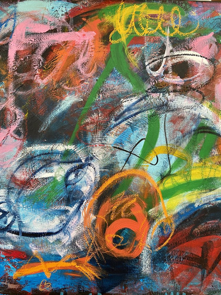 Kleurrijke abstracte expressie door Irene Chua