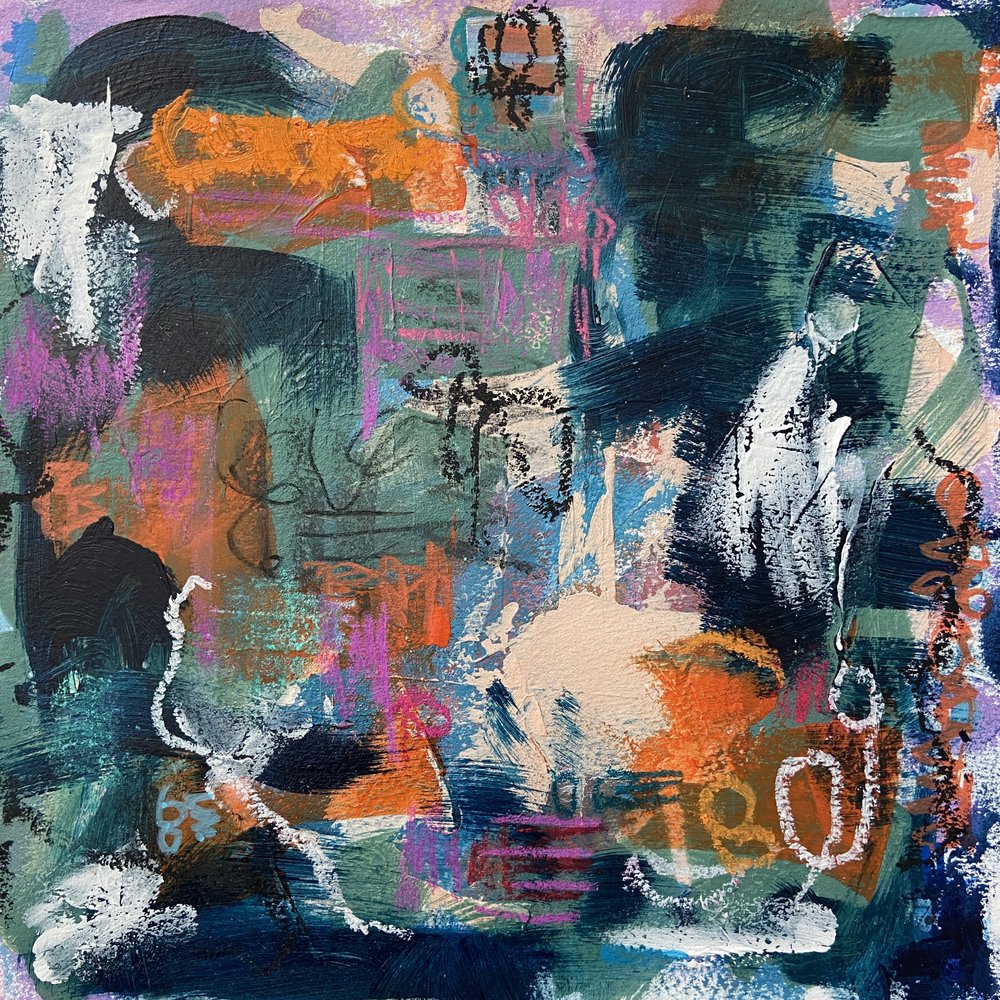 Levendige abstracte penseelstreken door Irene Chua