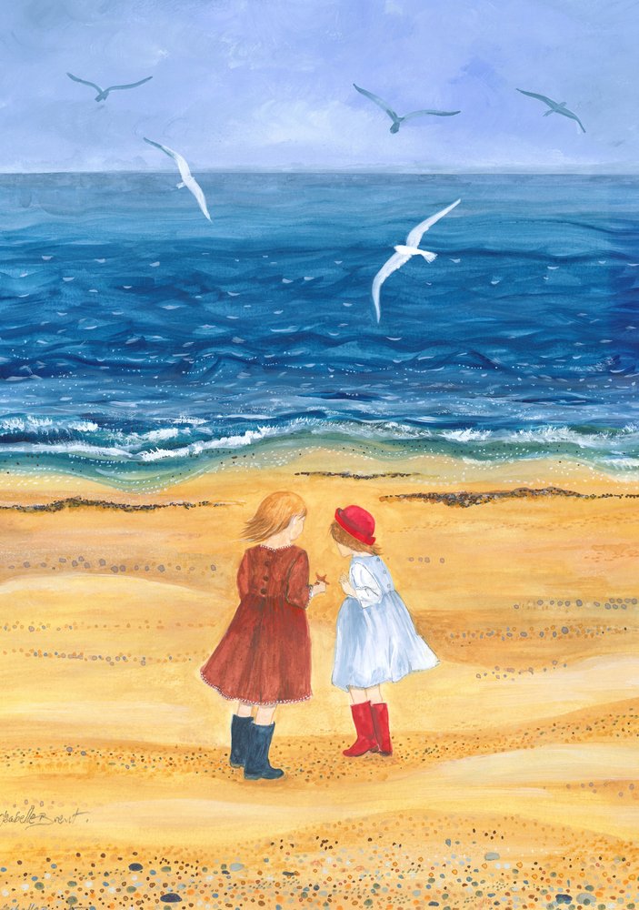 Vrienden op het strand door Isabelle Brent