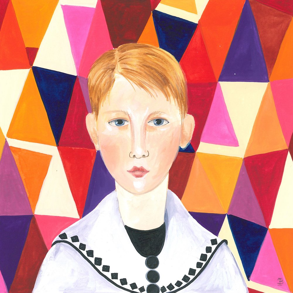 Geometrisch portret door Isabelle Brent