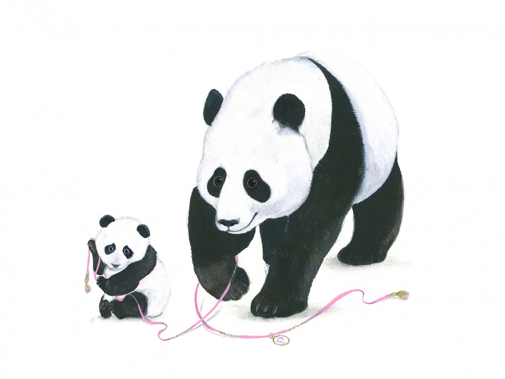 Speeltijd van de panda door Isabelle Brent
