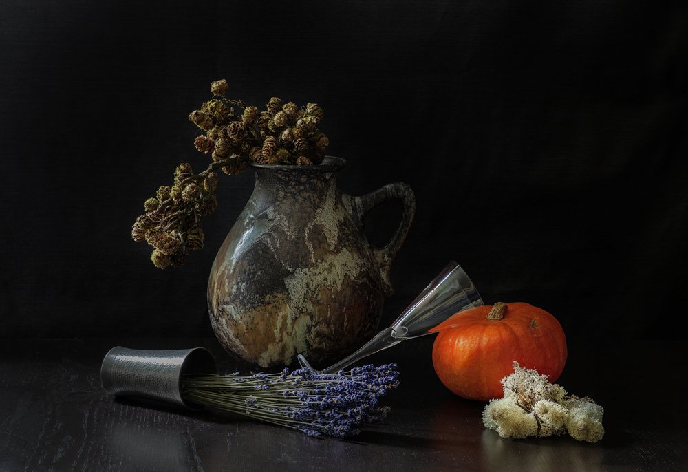 Rustiek herfststilleven door Jan van der Linden