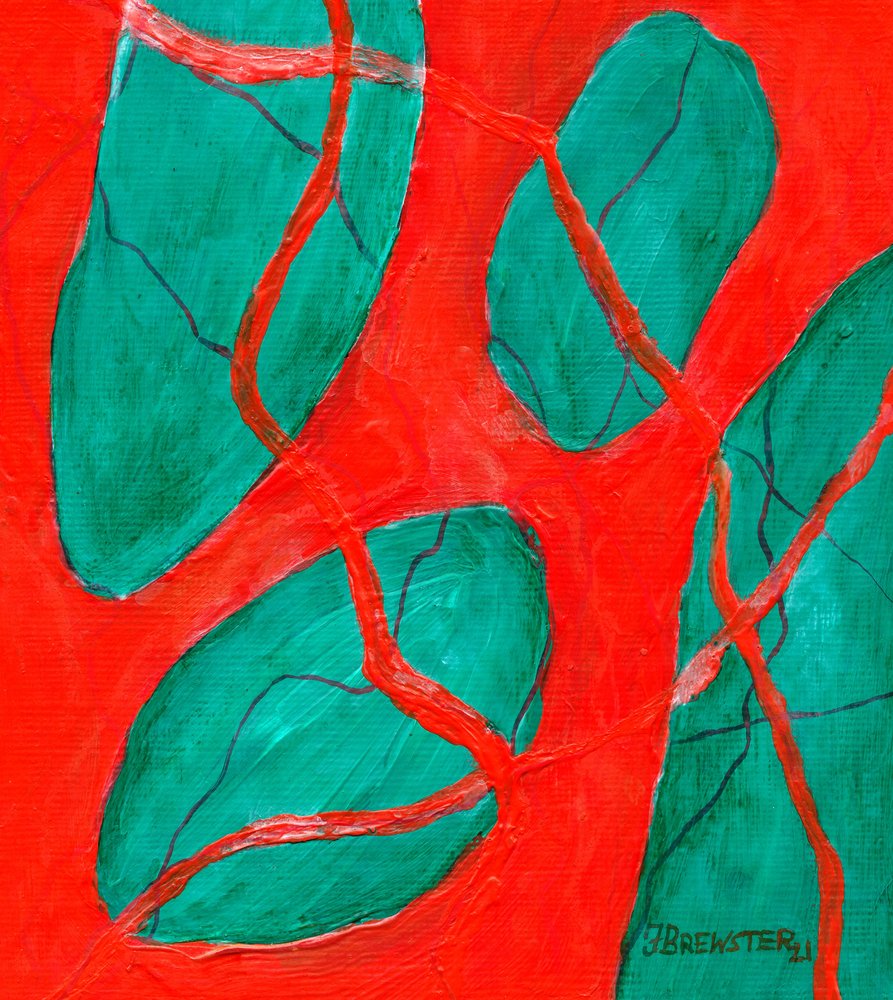 Abstract Organic Flow door Janine Brewster