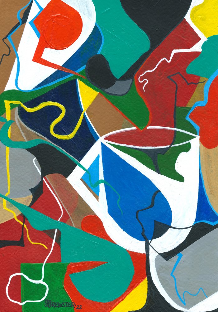 Abstracte vormen, dynamisch door Janine Brewster