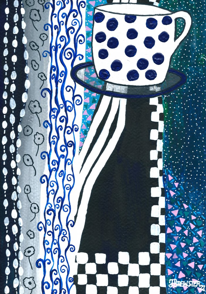 Polka Dot-theekopje door Janine Brewster