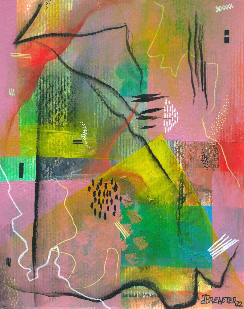 Levendige abstracte lagen door Janine Brewster
