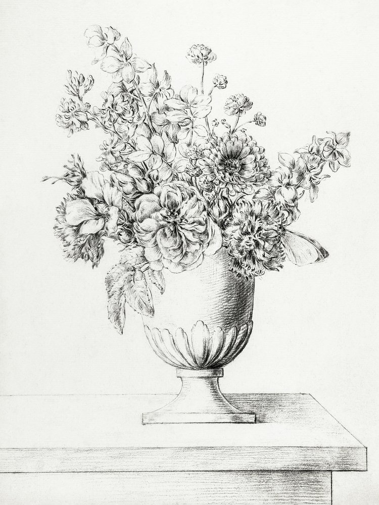 Bloemen in een vaas door Jean Bernard