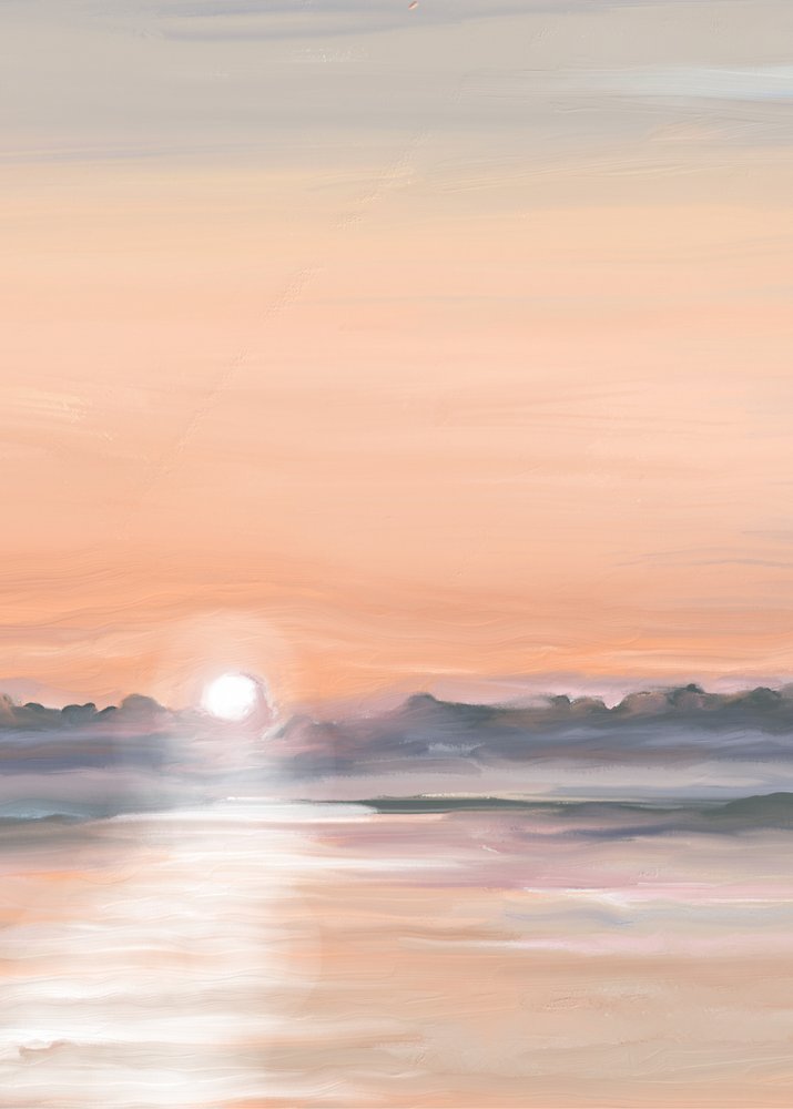 Rustige weerspiegeling bij zonsondergang door Jenna Alheit