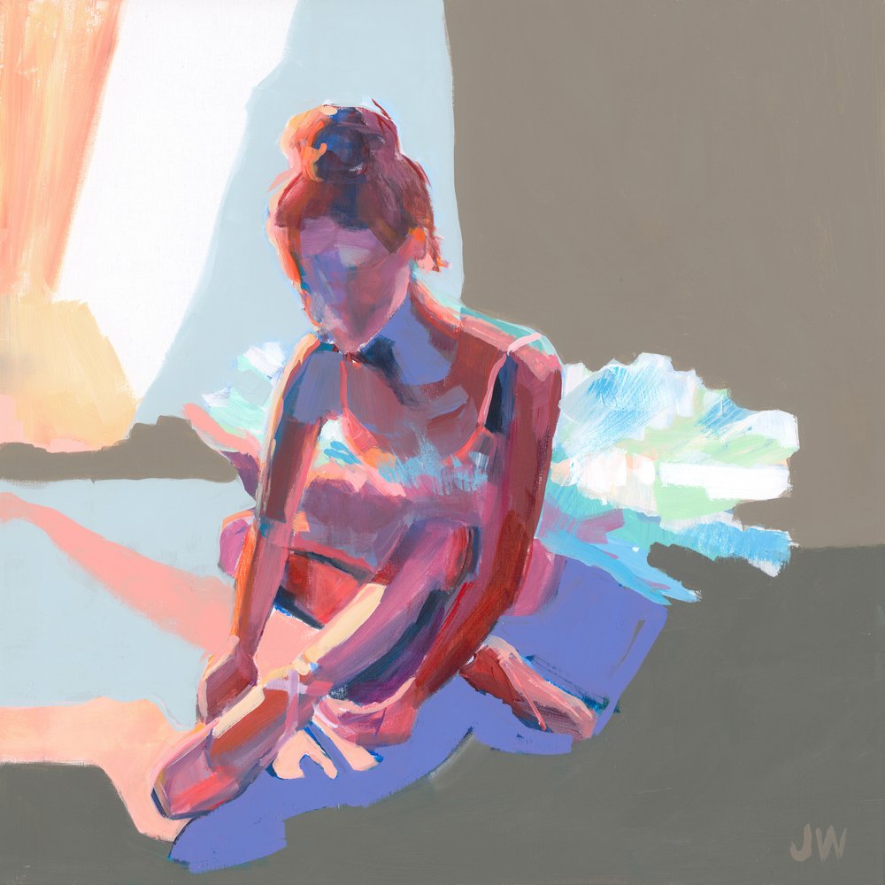 Zittende ballerina door Jenny Westenhofer