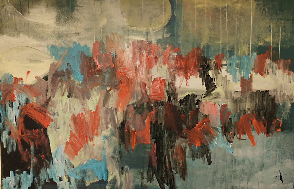 Dynamisch abstract landschap door Joackim Schou Dahle