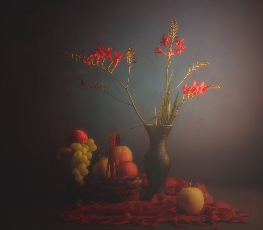 Klassieke bloemen en fruit door John-Mei Zhong
