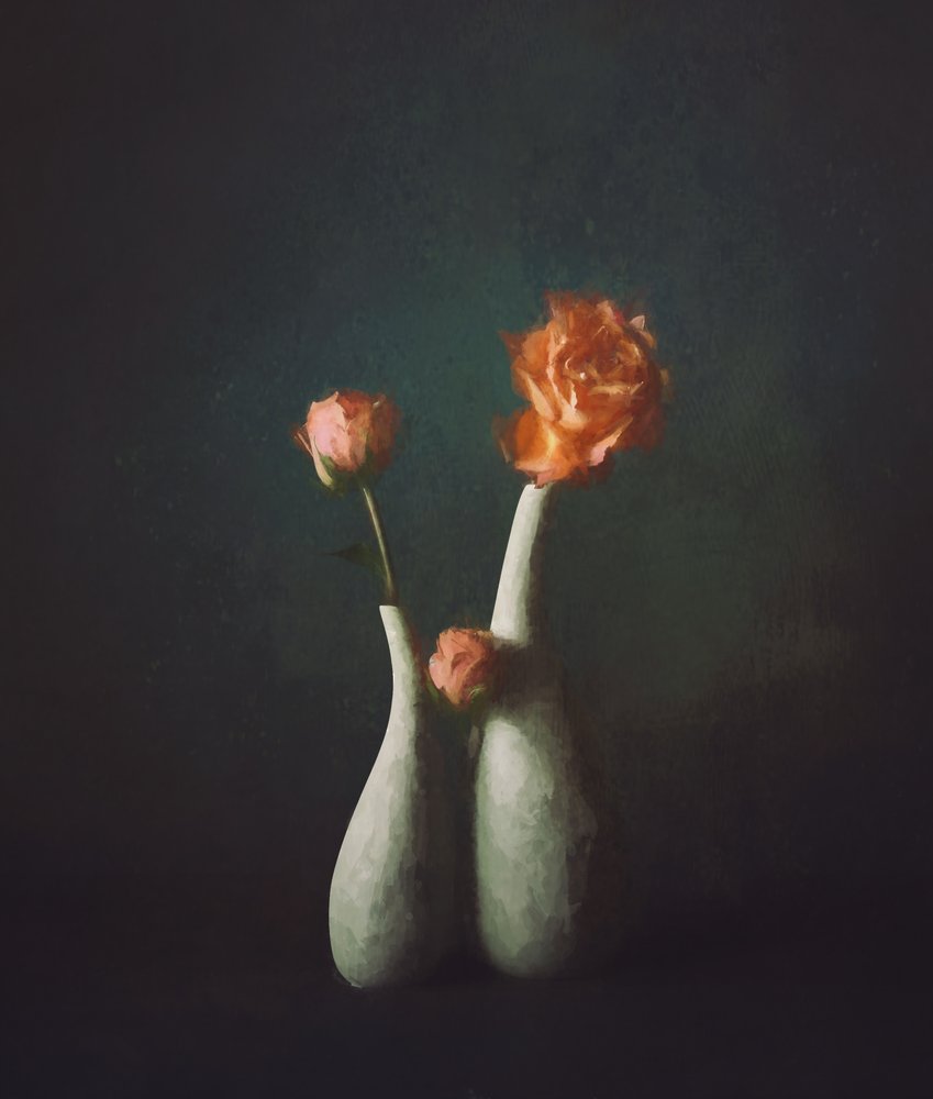 Moody Rose-vazen door John-Mei Zhong
