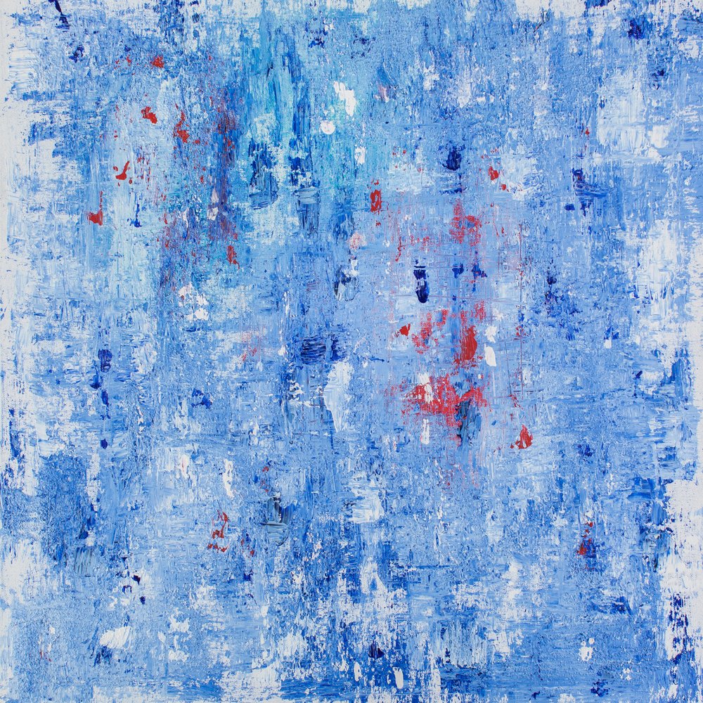 Levendig blauw abstract door Jonas Weikel