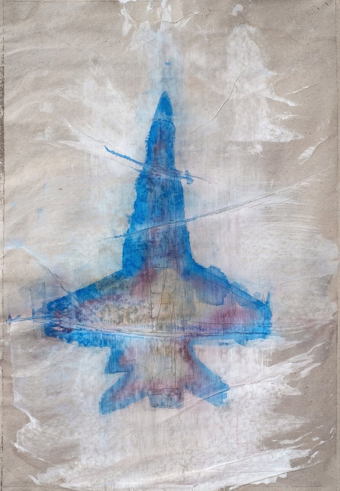 Abstract Blue Jet door Joshua Hoskins