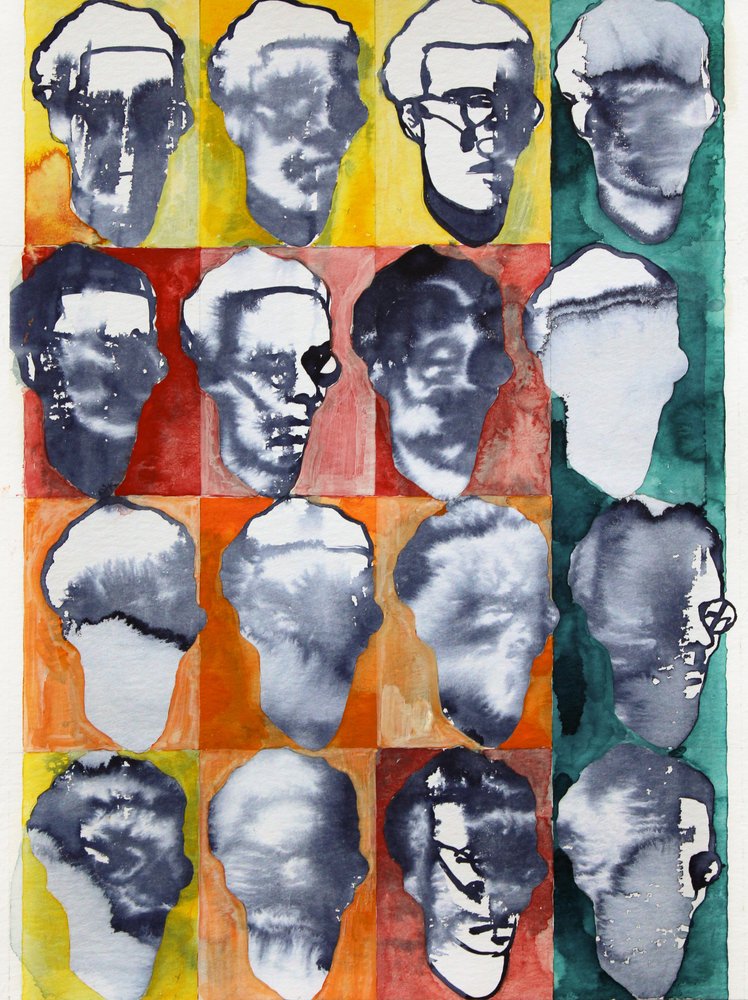 Raster met abstracte gezichten door Joshua Hoskins