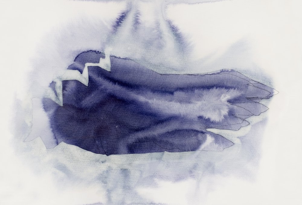 Zacht indigo, abstract door Joshua Hoskins