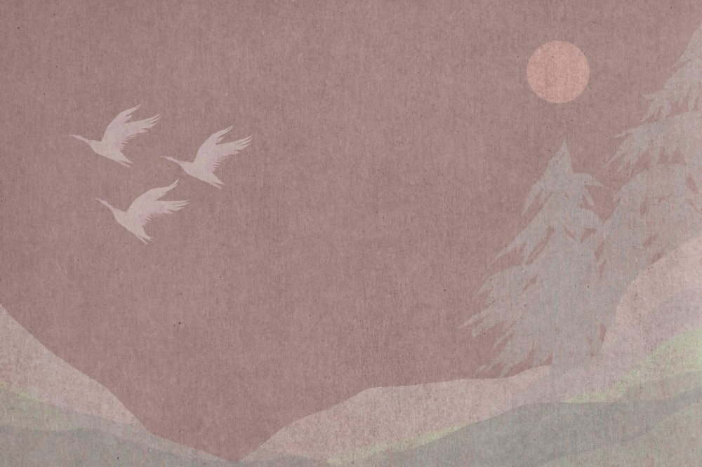 Vogels boven de bosmaan door Josie George