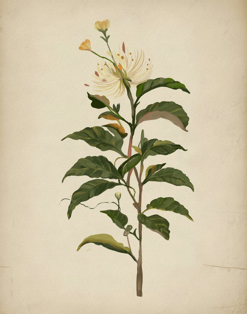 Elegante botanische bloem door Josie George