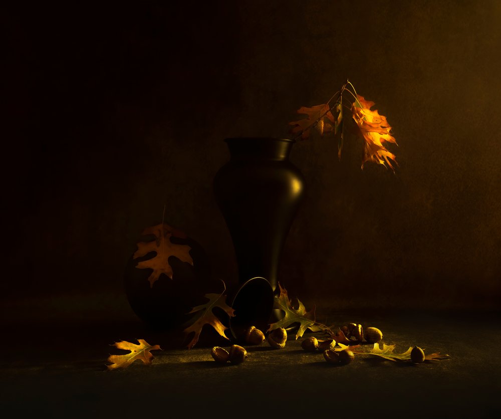 Gouden herfst-eikels door Judy Tseng