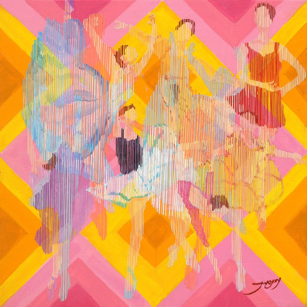Levendige abstracte dansers door Jukyong Park