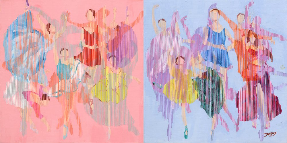 Levendige dansfiguren door Jukyong Park