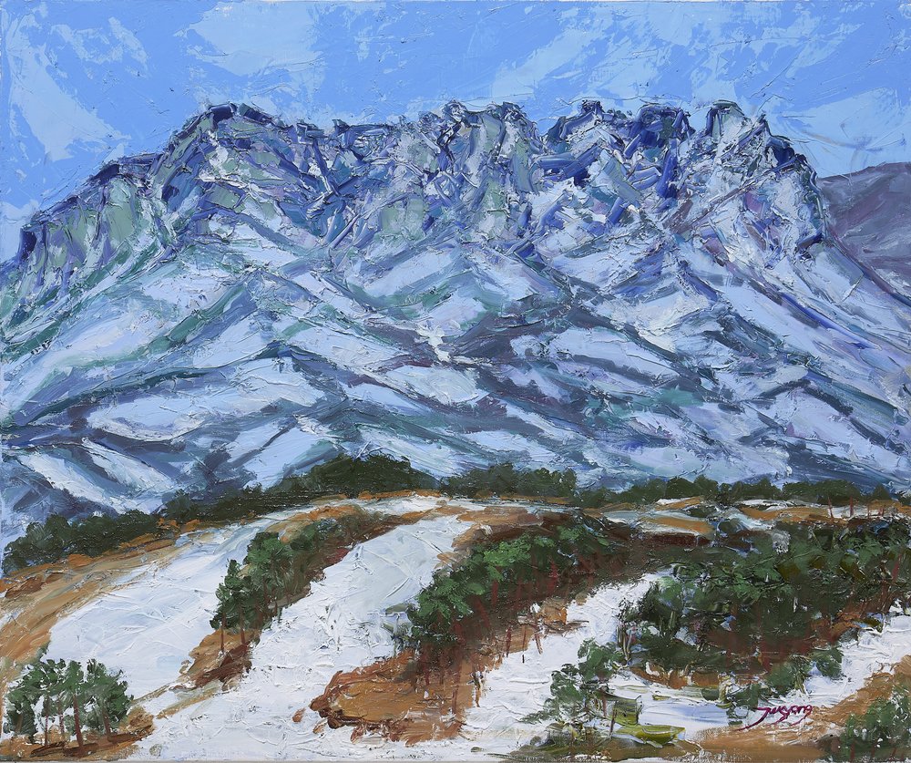 Winterberglandschap door Jukyong Park