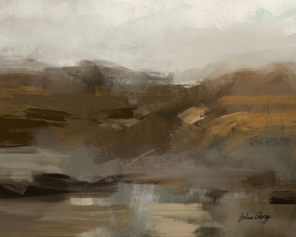 Landschap in de Misty Mountains door Julia Cheney