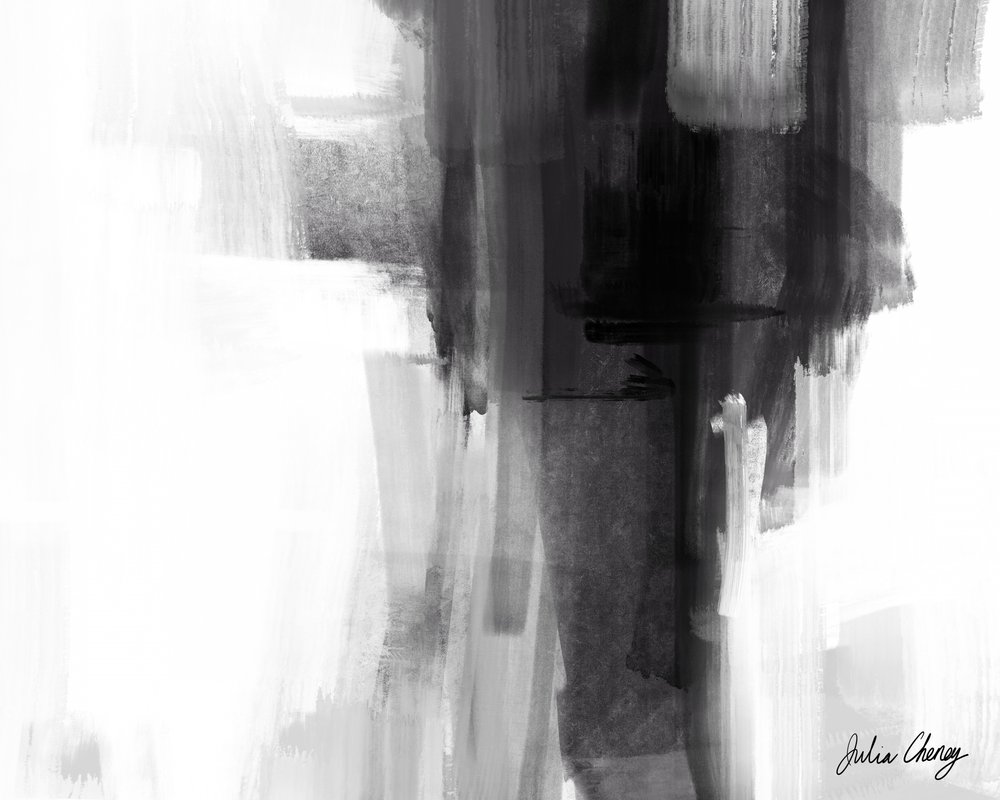 Modern, abstract en contrastrijk door Julia Cheney