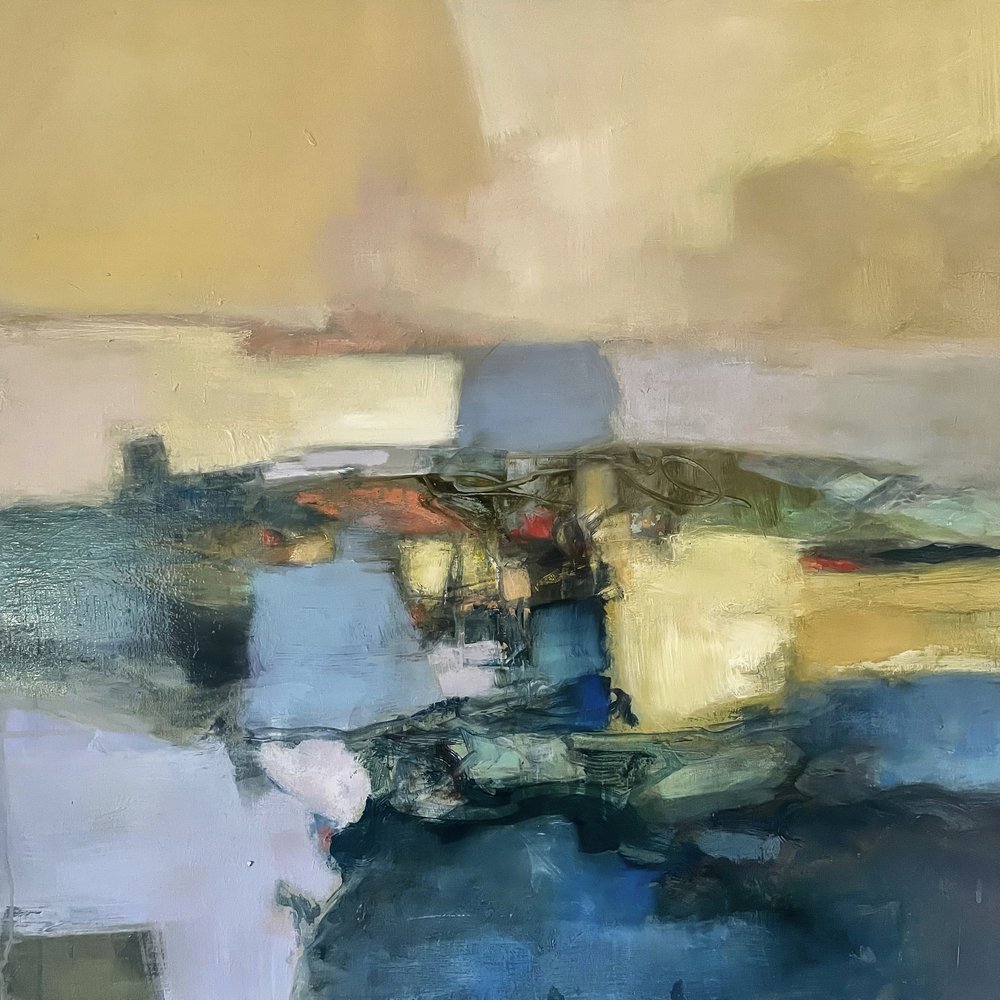 Rustig abstract landschap door Julia Purinton