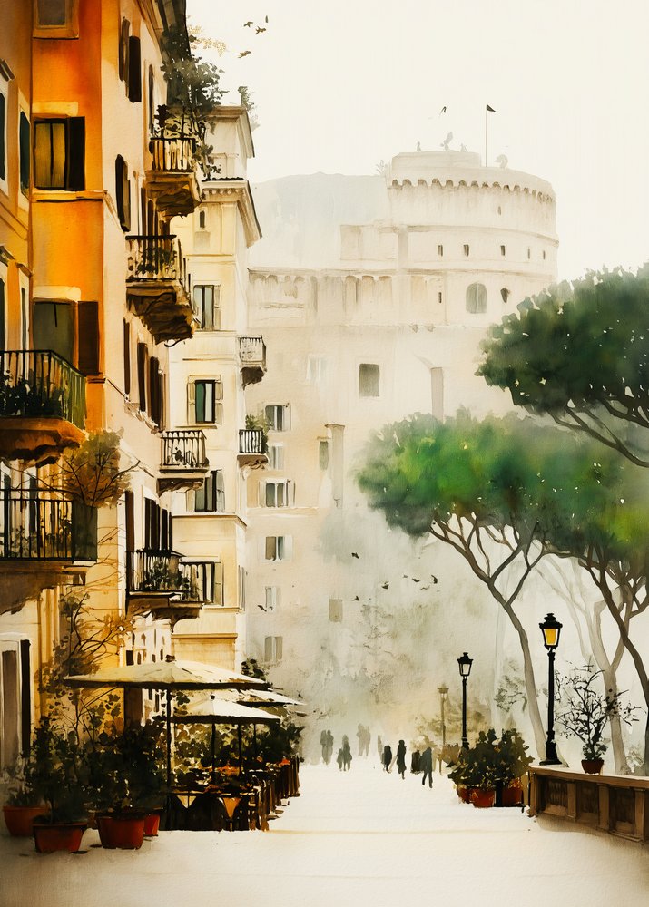 Charmant uitzicht op Rome door Justyna Jaszke