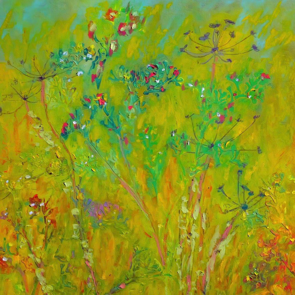 Kleurrijk veld met wilde bloemen door Justyna Jaszke