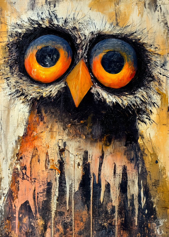 De intense blik van een uil door Justyna Jaszke