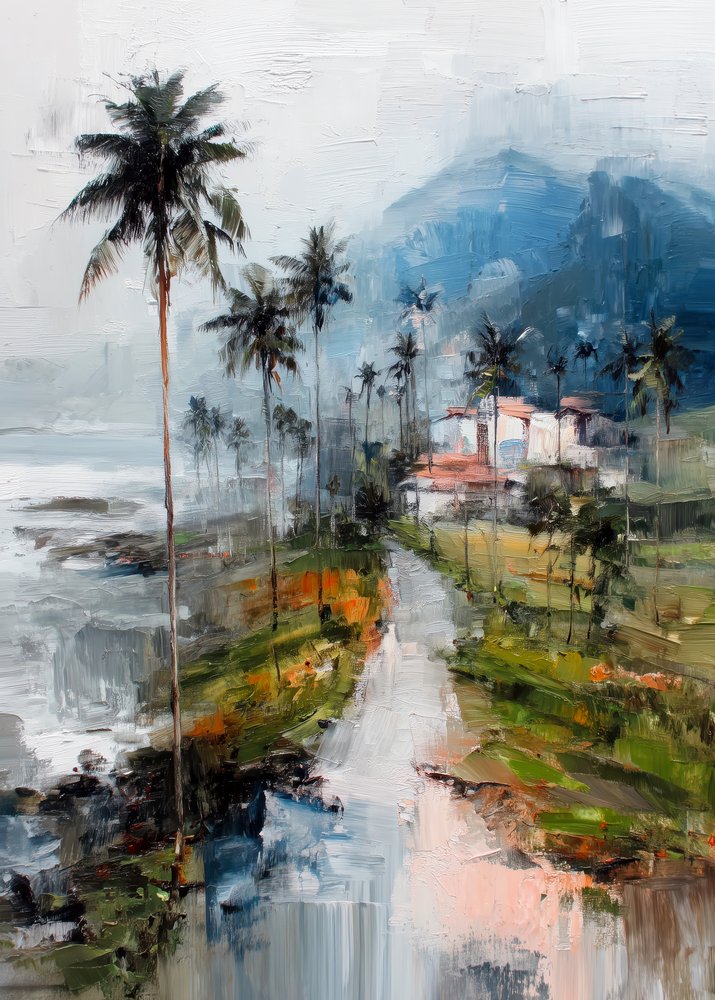 Misty Tropical Village door Justyna Jaszke