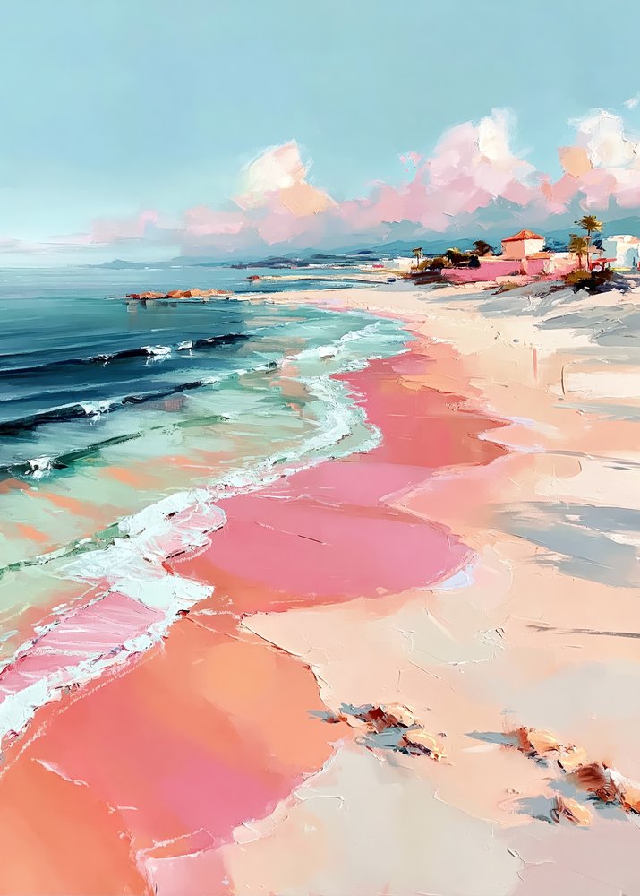 Roze Strandparadijs door Justyna Jaszke