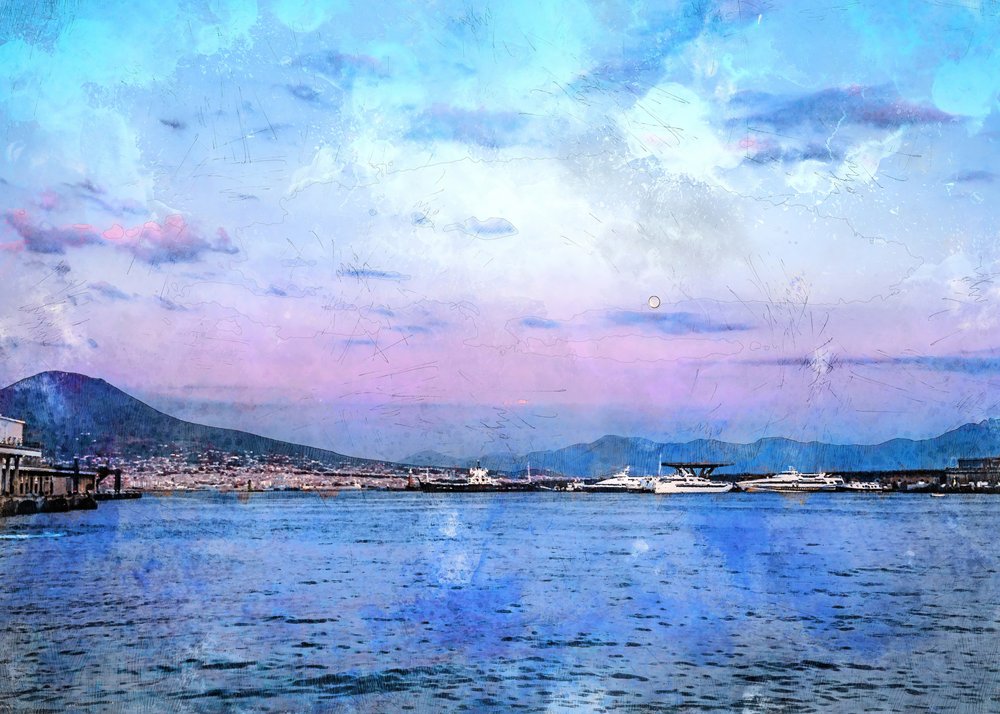 Twilight Harbor Serenity door Justyna Jaszke